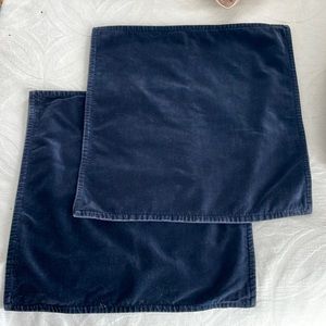Pottery Barn navy velvet pillows - pair
